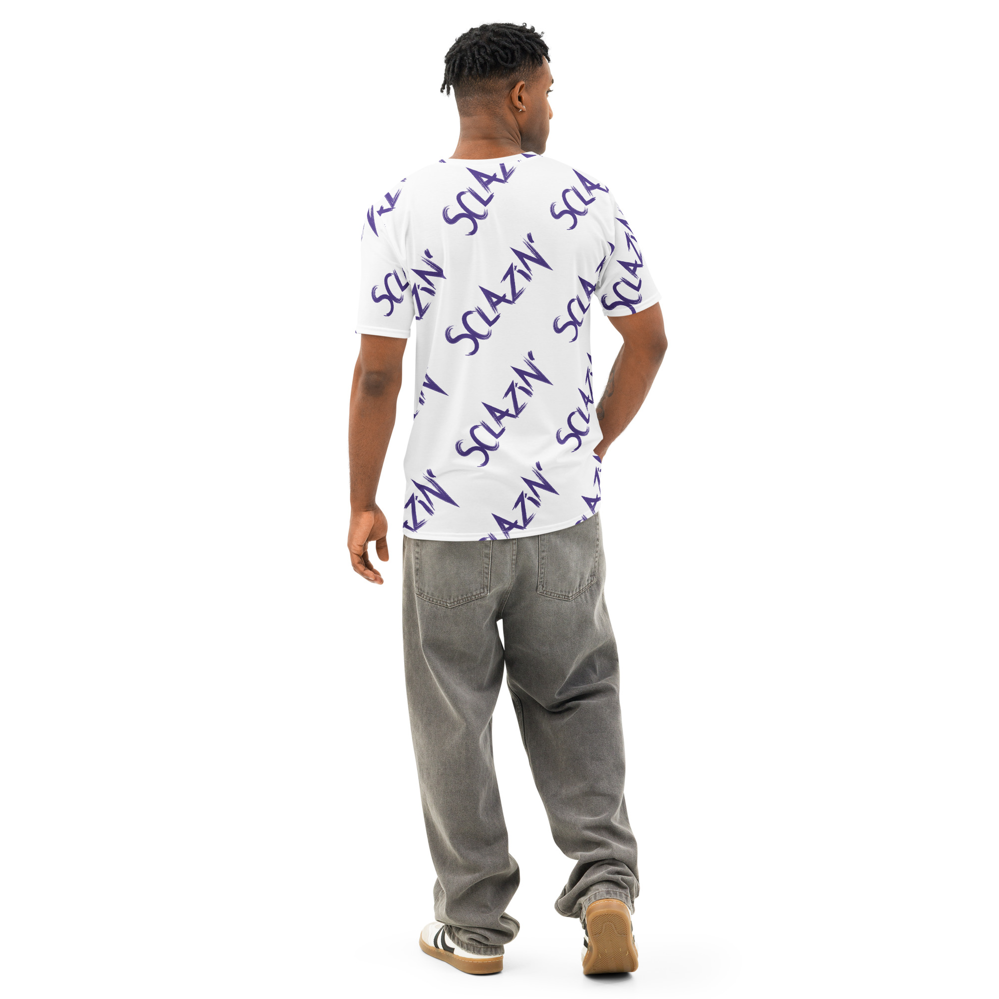 Sclazin' Logo Men’s cotton crew neck t-shirt - Image 3