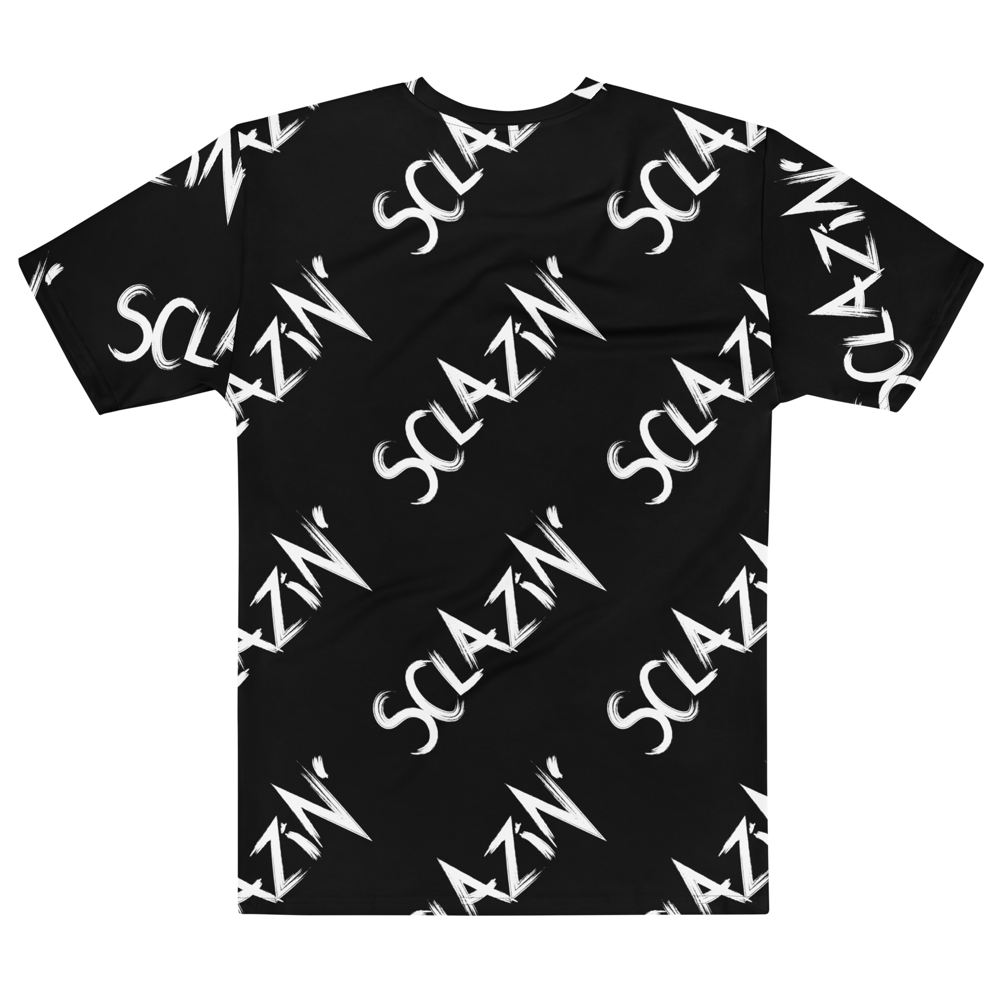 Sclazin' Logo Men’s cotton crew neck t-shirt - Black