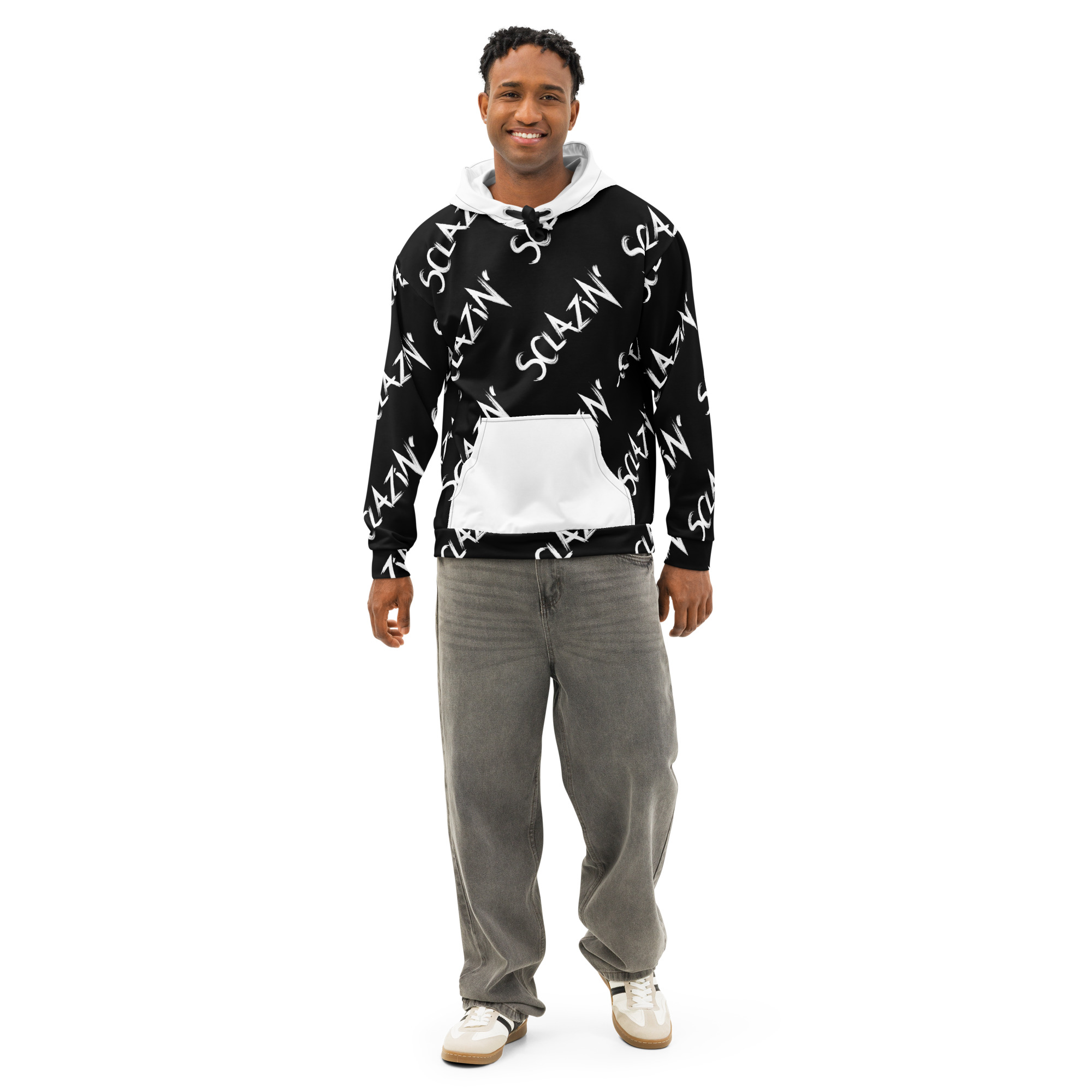 Sclazin' Logo Unisex cotton hoodie - Black - Image 3