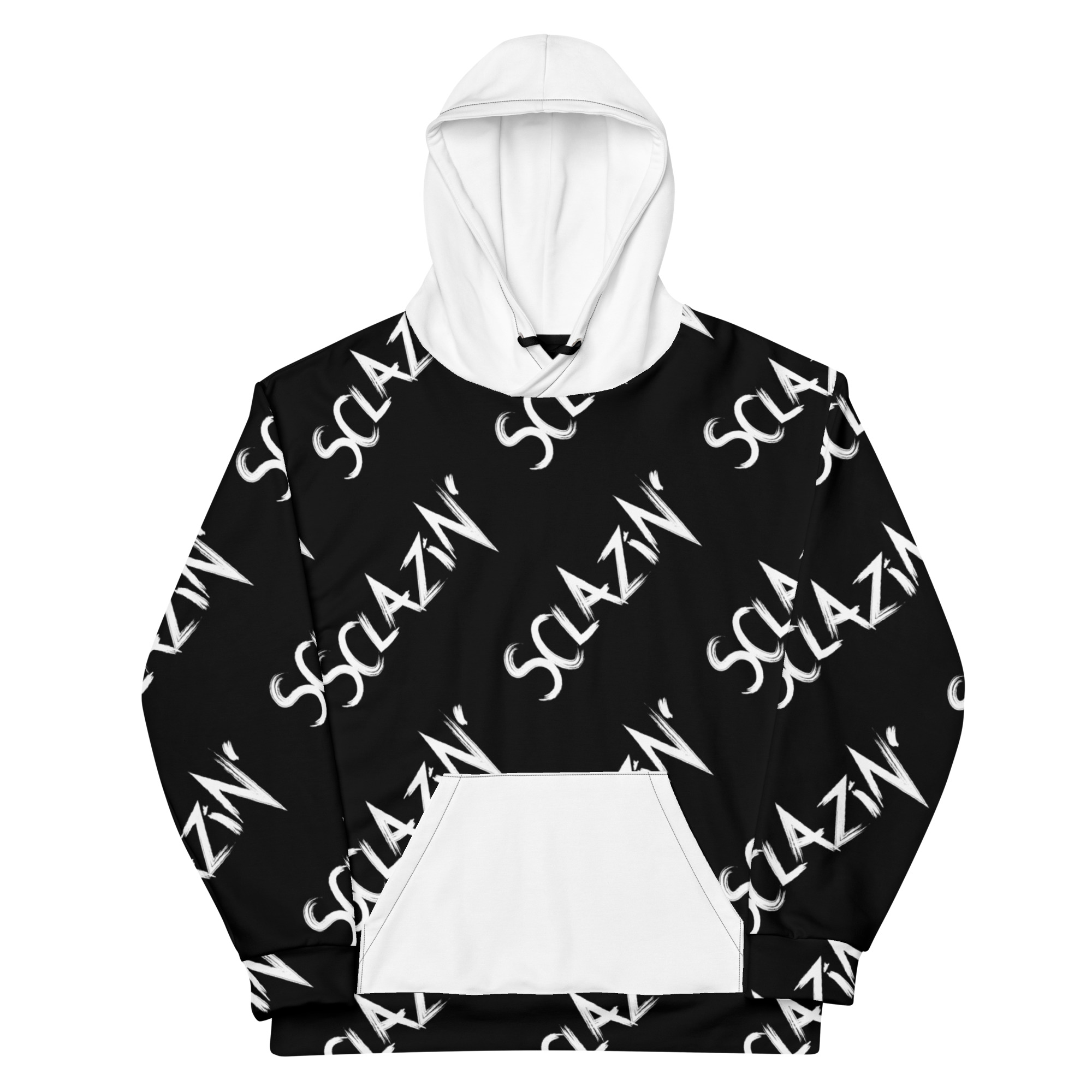 Sclazin' Logo Unisex cotton hoodie - Black - Image 4