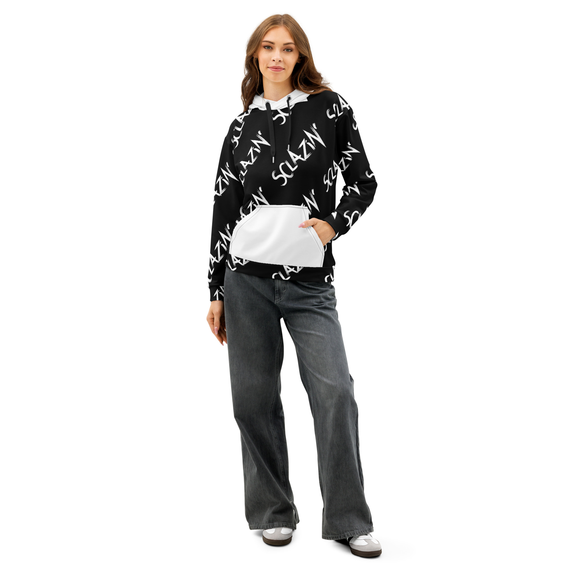 Sclazin' Logo Unisex cotton hoodie - Black - Image 6