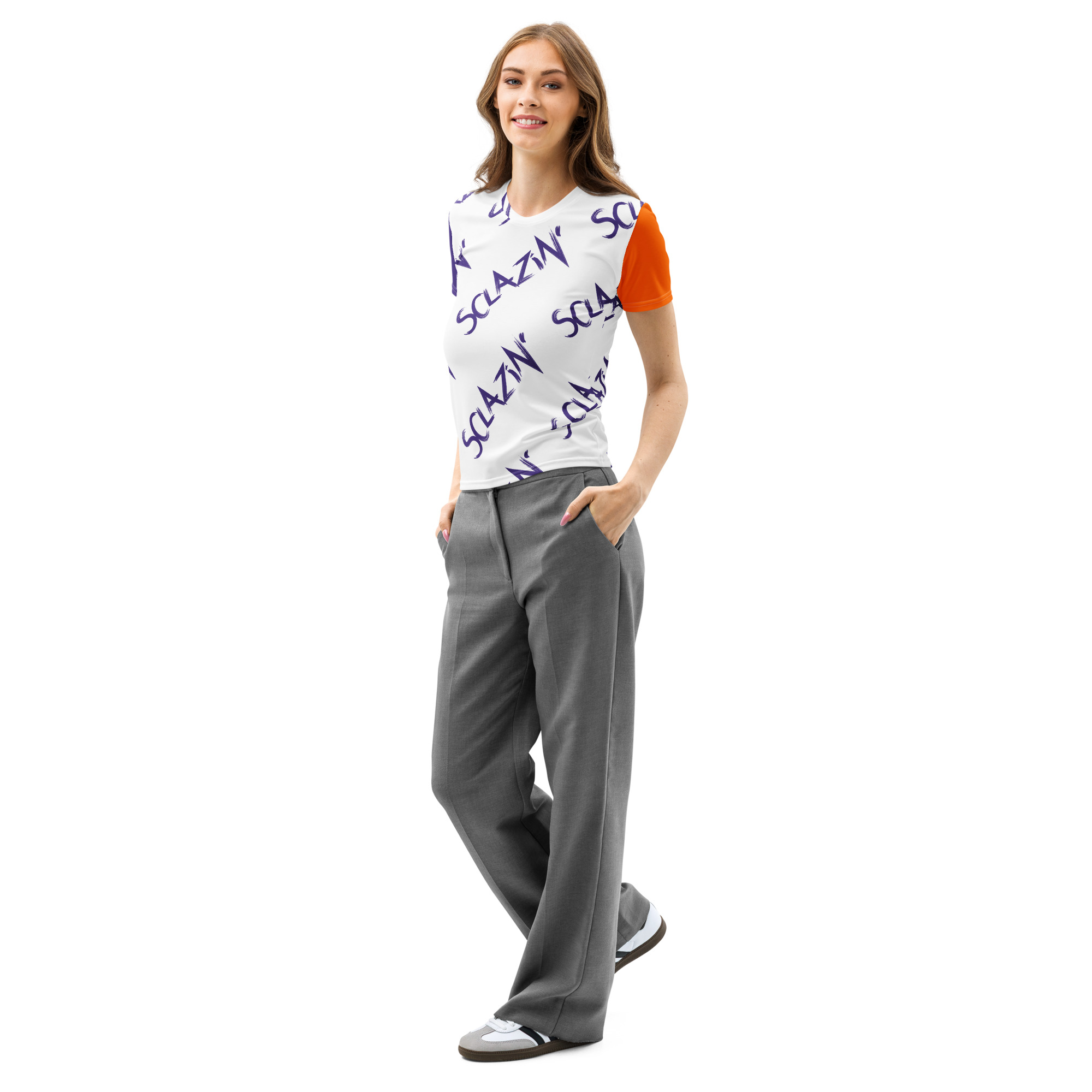Sclazin' Logo Women’s cotton crew neck t-shirt - Image 4