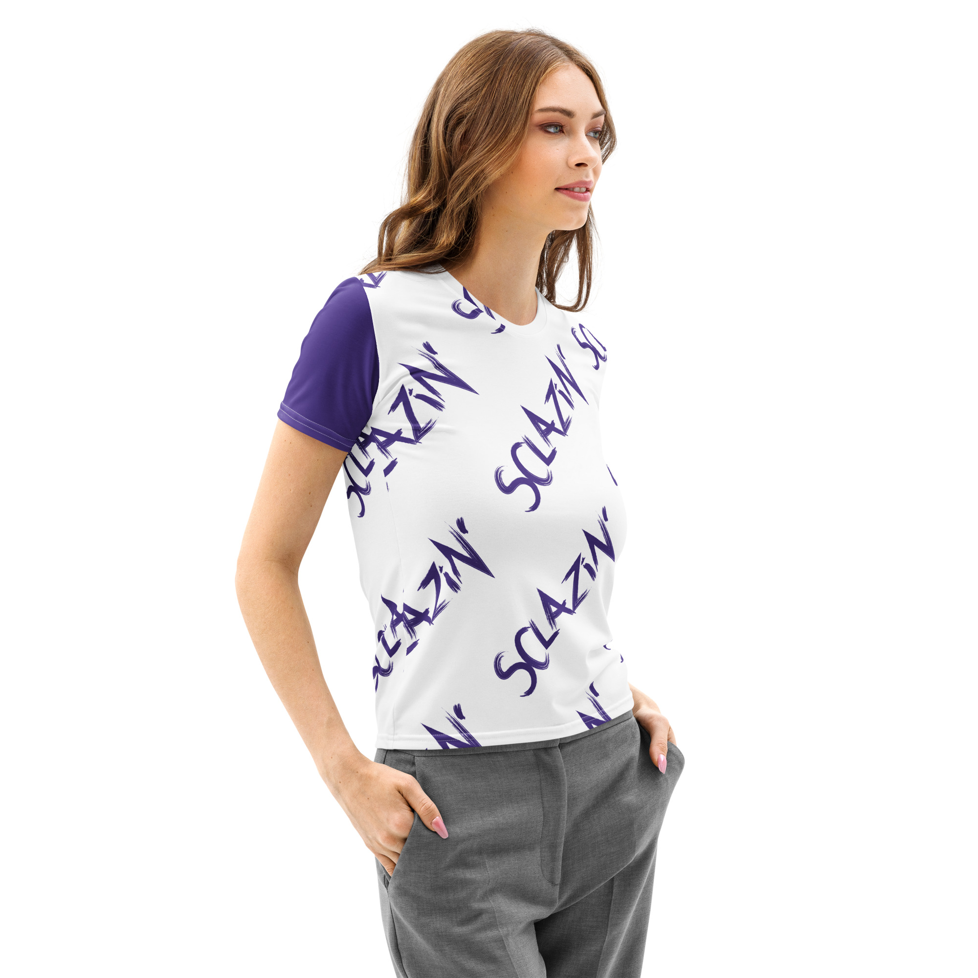 Sclazin' Logo Women’s cotton crew neck t-shirt - Image 5